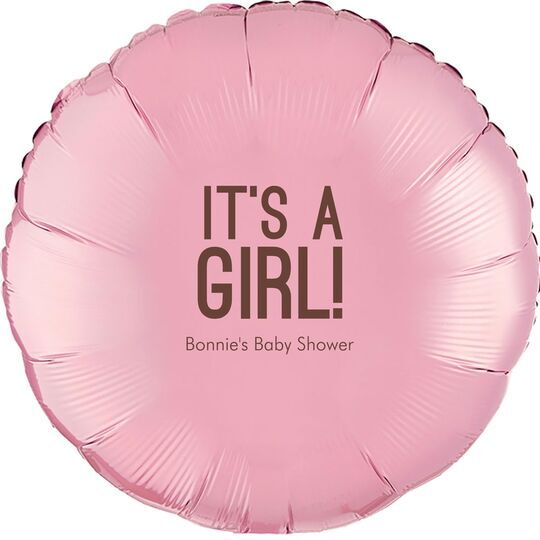 Bold It's A Girl Mylar Balloons